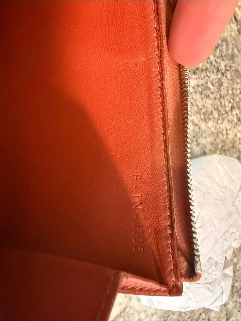 Celine Leather Zip Pouch